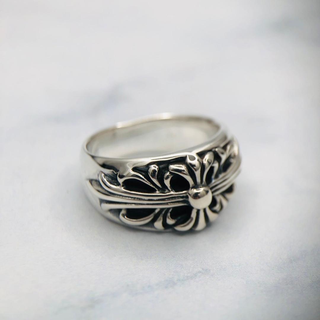 25号　シルバー925 リング　指輪　フレア　ユリ　新品　即納 4-1　8954