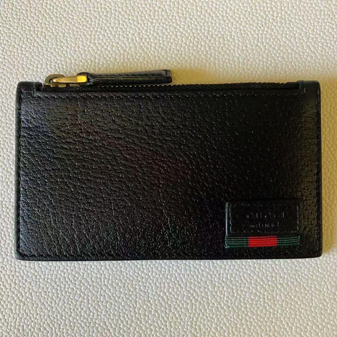 GUCCI ブラック シェリーライン &カードケース フラグメントケース❣️
