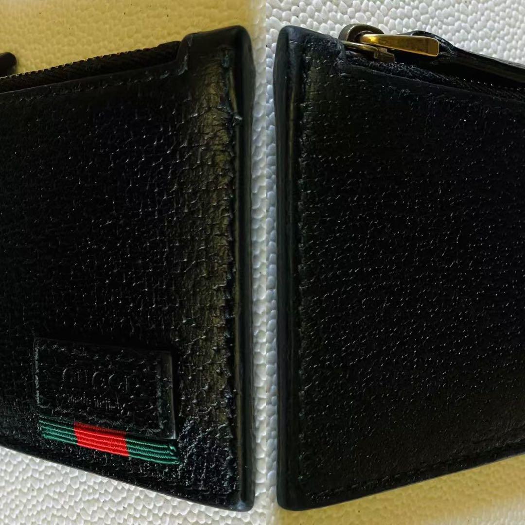 GUCCI ブラック シェリーライン &カードケース フラグメントケース❣️