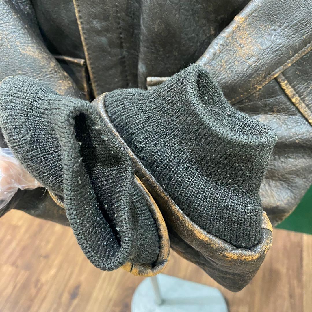 d*3様 希少 アヴィレックス レザージャケット ピンナップガール 90s ビン