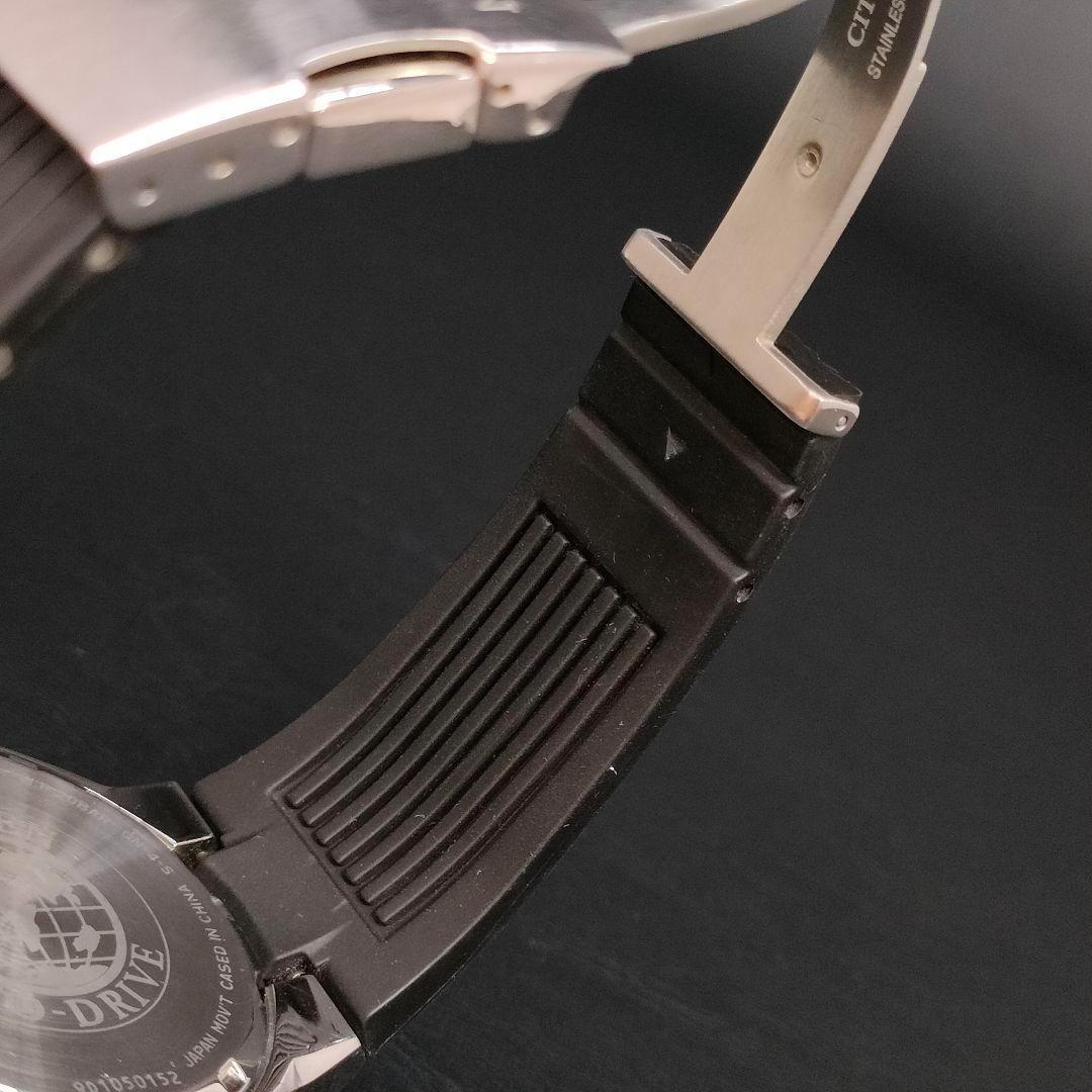 美品【稼働品】CITIZEN　シチズン　ブラック　レッド　シルバー　ソーラー