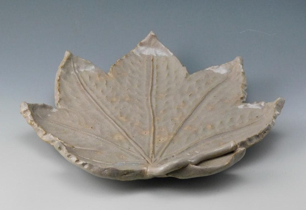 【鳳凰堂】大和吉孝松緑『萩焼 紅葉形菓子鉢』茶道具 菓子器 送料出品者負担