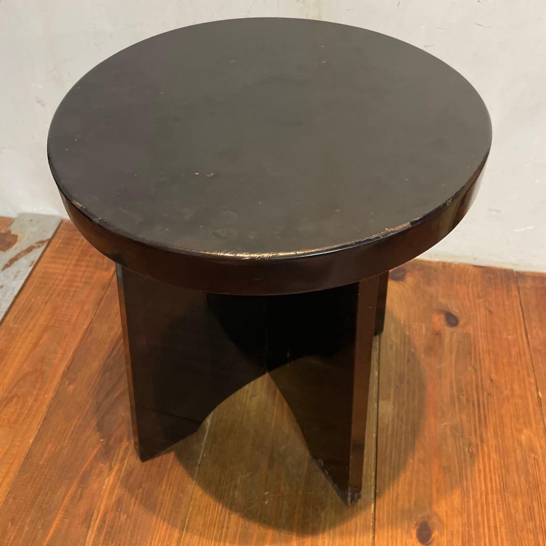 木製　漆塗り　茶道具　円椅子　スツール　立礼用椅子　点茶盤　組立て式　丈夫な作り