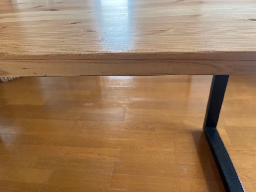 KANADEMONO PCデスク ダイニング 無垢 杉 アイアン150×70