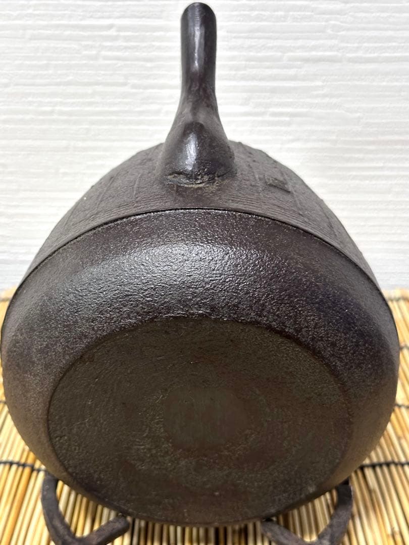 未使用、供箱等付属品付 南部盛栄堂販売 南部鉄瓶作家 及川