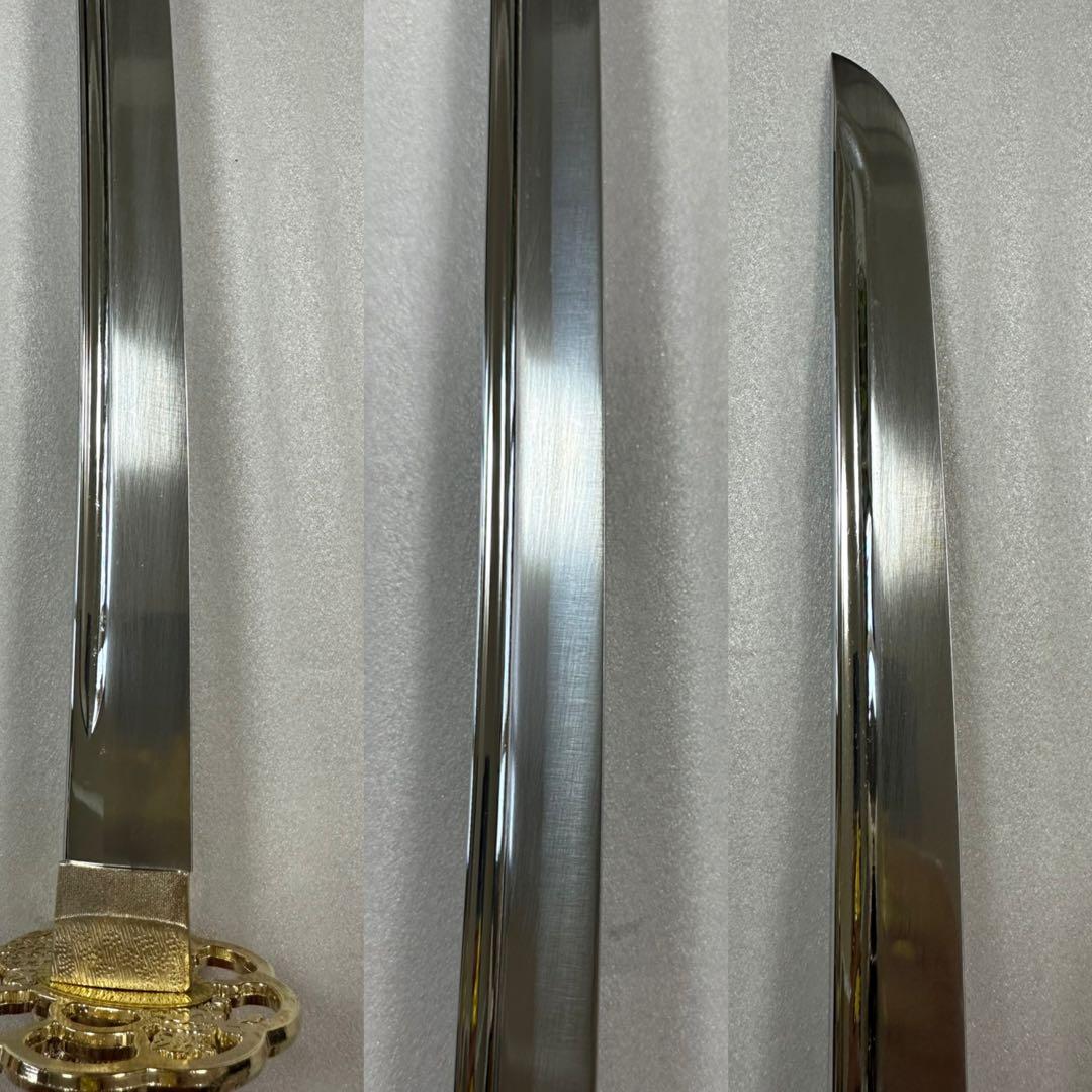 新品 模造刀　打刀 金鞘　コスプレ 鞘付き長さ約105cm 26A3