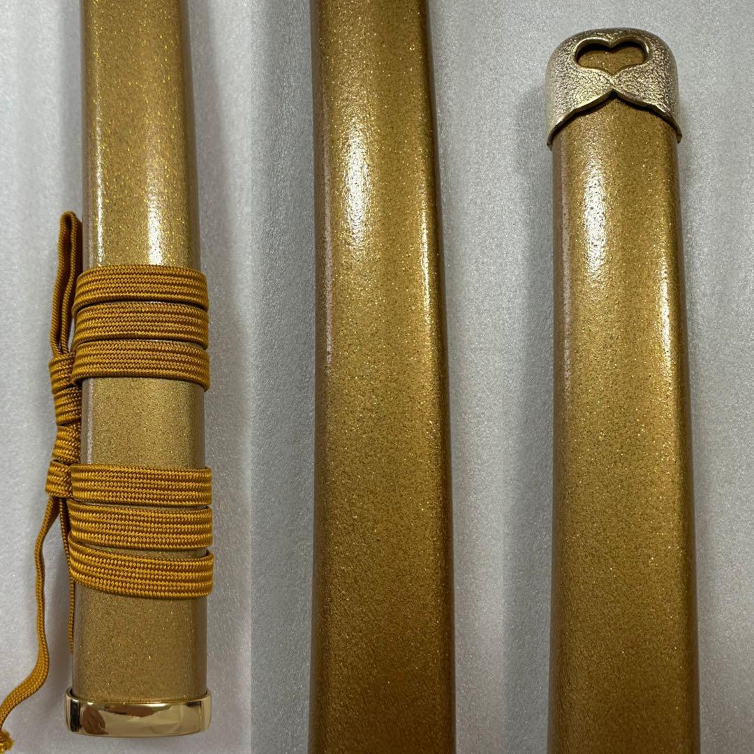 新品 模造刀　打刀 金鞘　コスプレ 鞘付き長さ約105cm 26A3