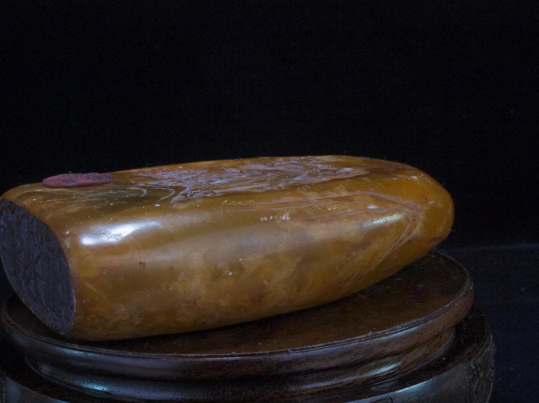 田黄石　中国清時代の置物　貴重品　中国骨董品　博物館共箱 DE297B20-3