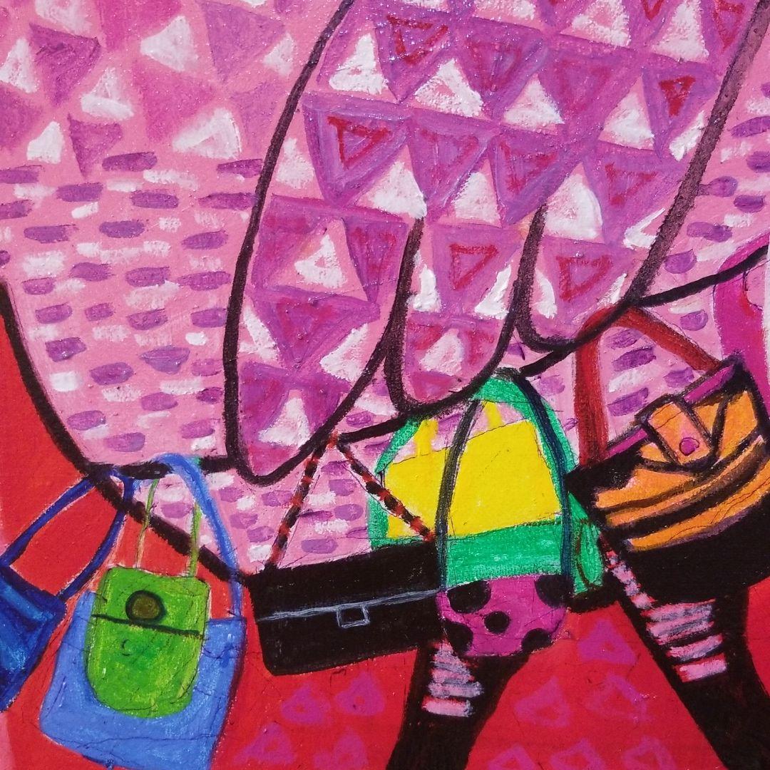 題:水郷日田にて 作者:庄野宗乃助(宇治山鉄平の師) 45￼x35cm 昭6年作