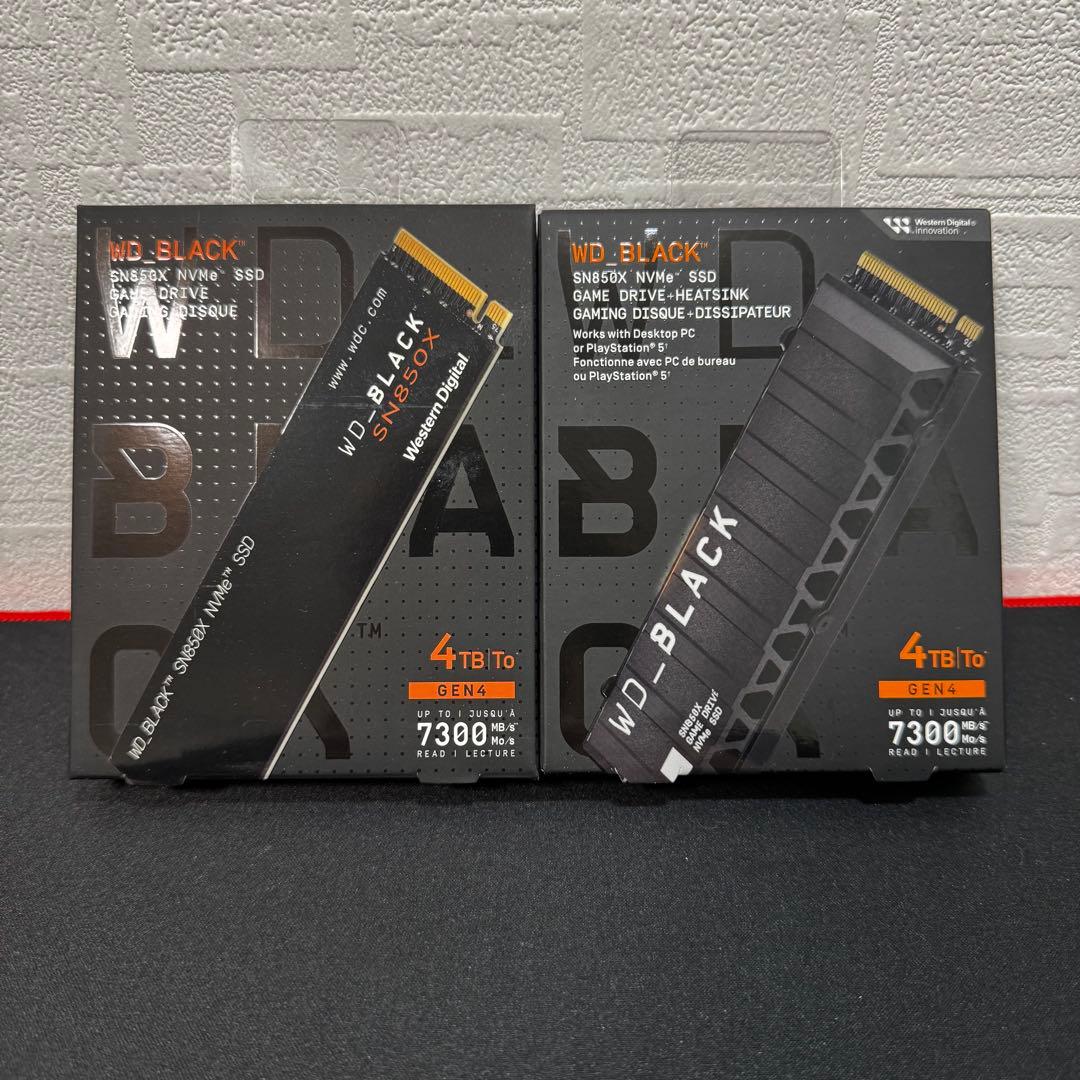 週末値下げ 新品未開封 WD BLACK SN850X 4TB✖︎2枚 Amazon.com: WD_Black SN850X 4TB NVMe PCIe 4.0 x4 M.2 Internal