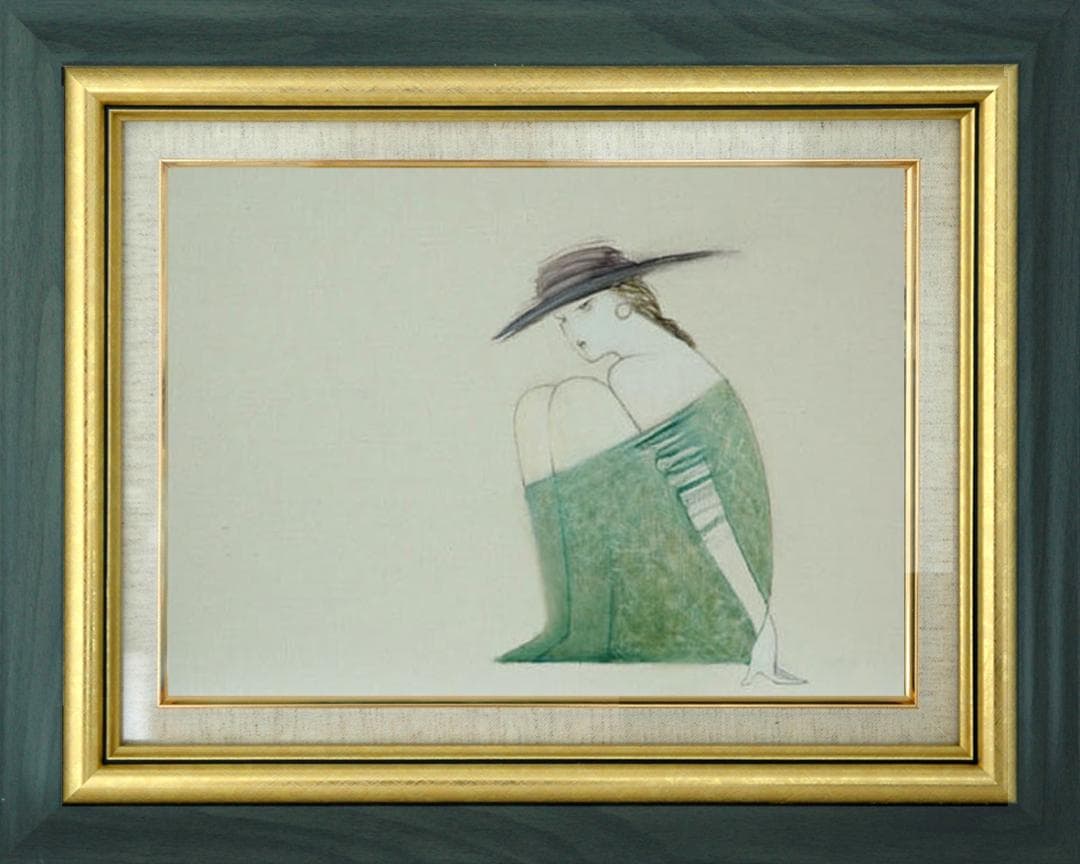 油絵 菅家令子 絵 絵画 インテリア F4-072012 人物 女性