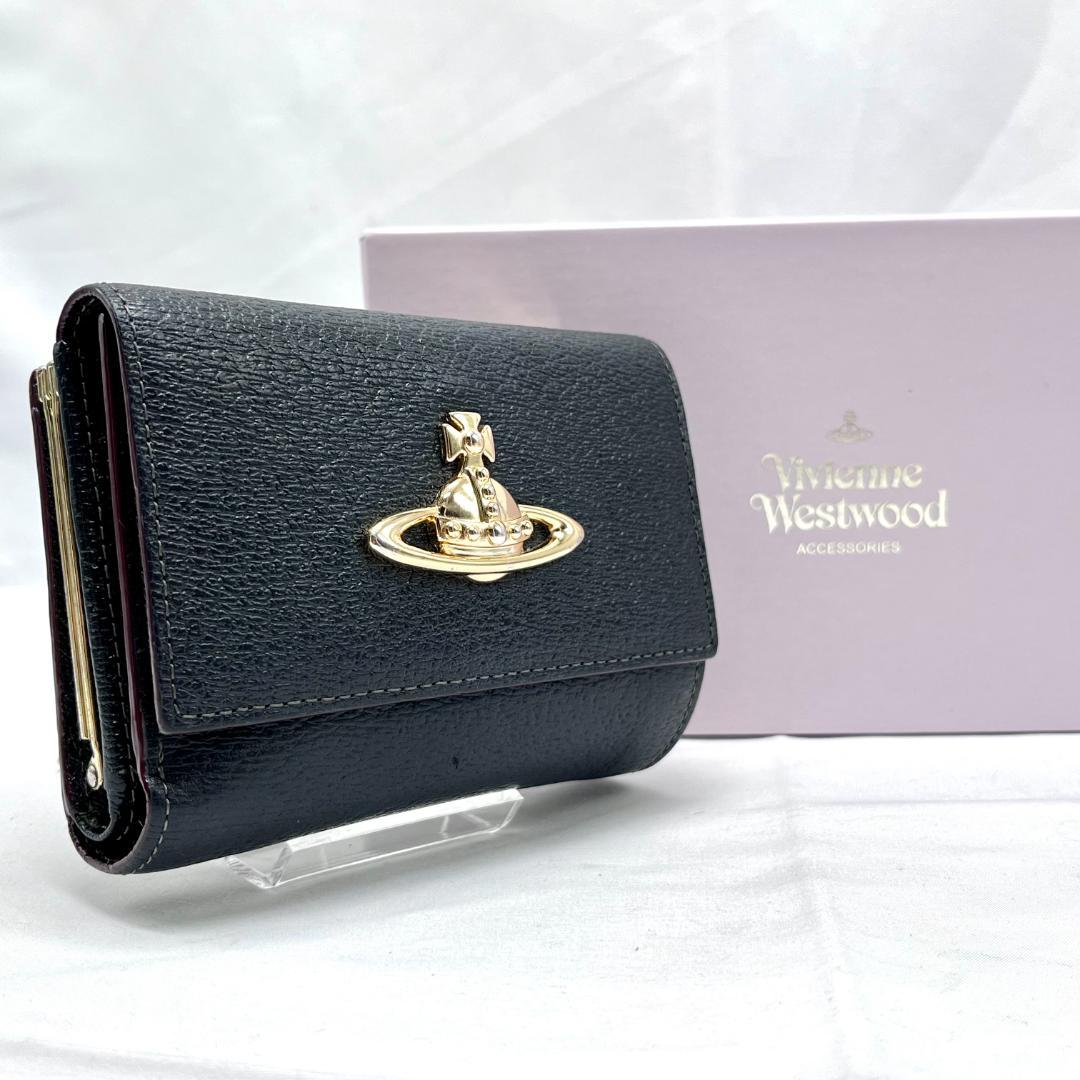極美品】ヴィヴィアンウエストウッド 三つ折り財布 がま口 ビック