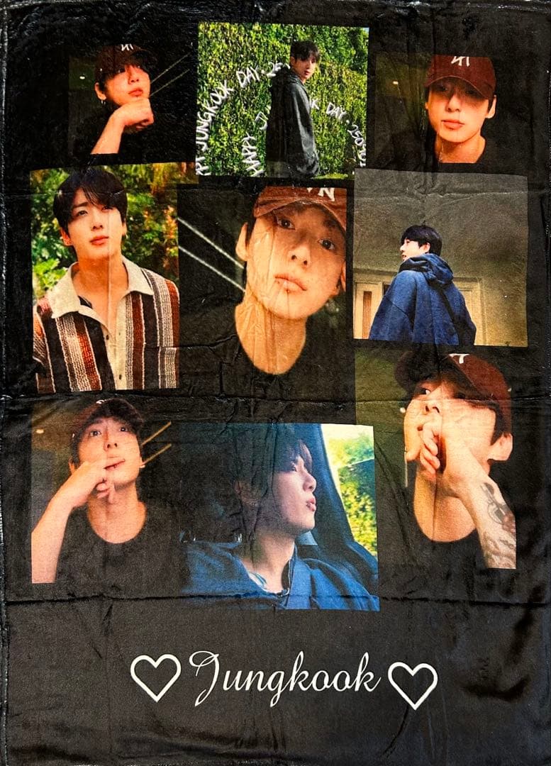 BTS Jungkook 9カットコラージュブランケット・ブランケット