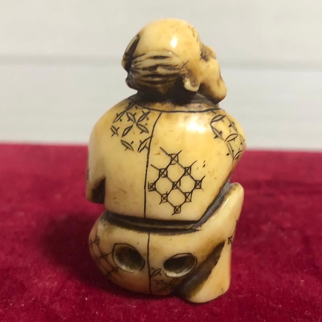 マンモス牙彫り 骨董 根付 置物