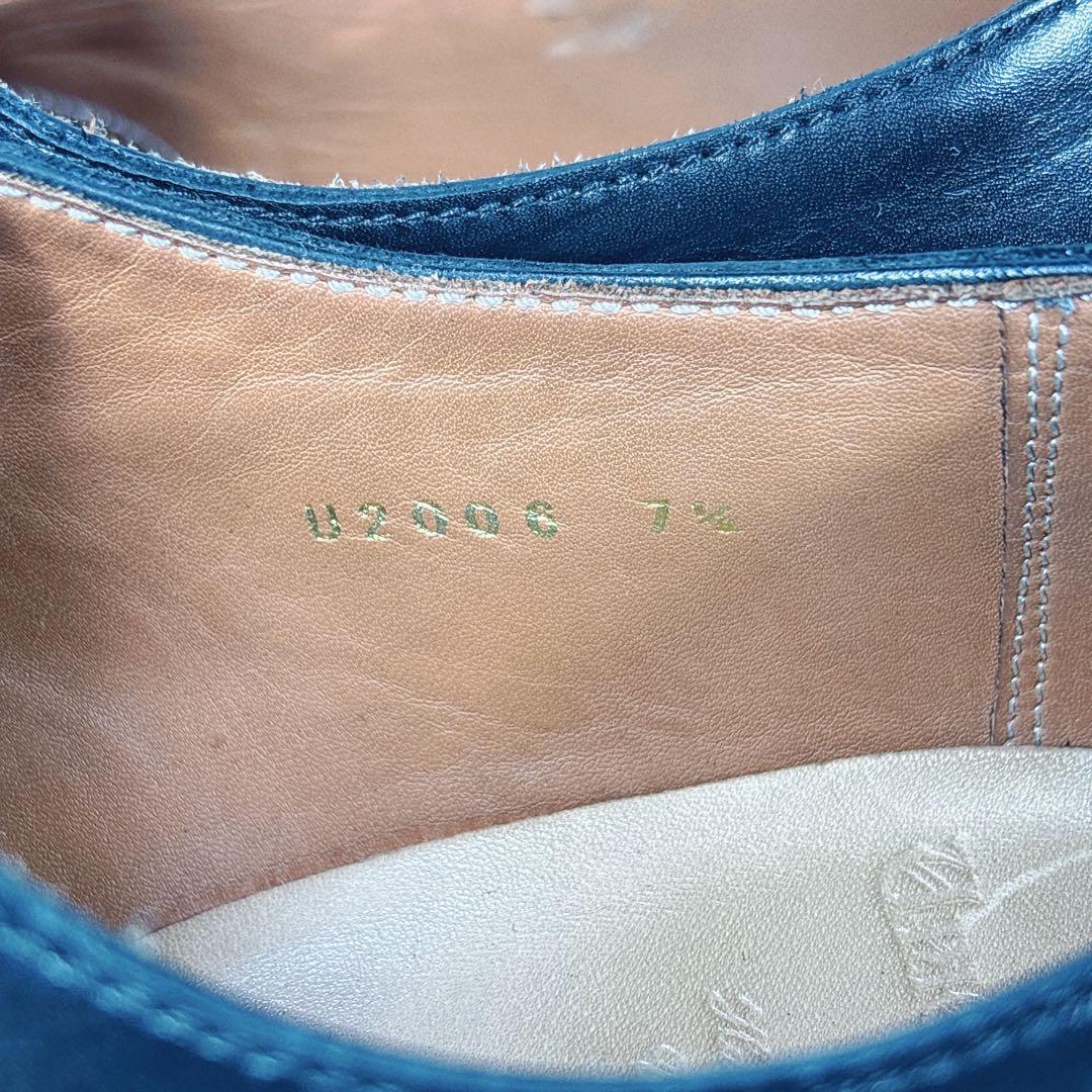 良品✨ユニオンインペリアル 7.5 ストレートチップ 本革 黒 撥水