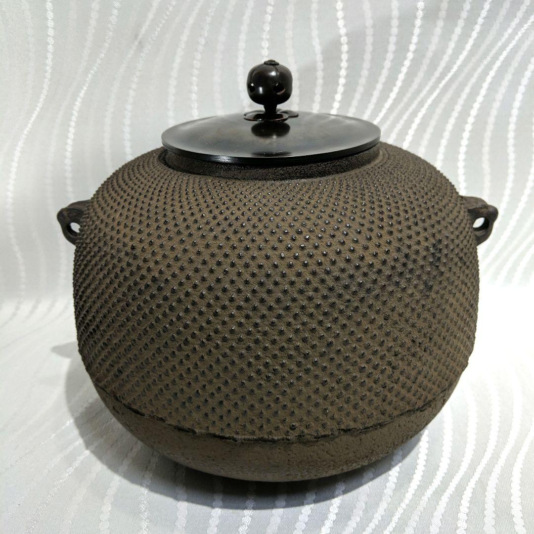 茶道具 炉釜 炉用釜 丸霰釜 釜鐶付き 茶道 茶道具 炉釜 炉用釜 丸霰釜 釜鐶付き 茶道 : 茶道具いまや静香園 -