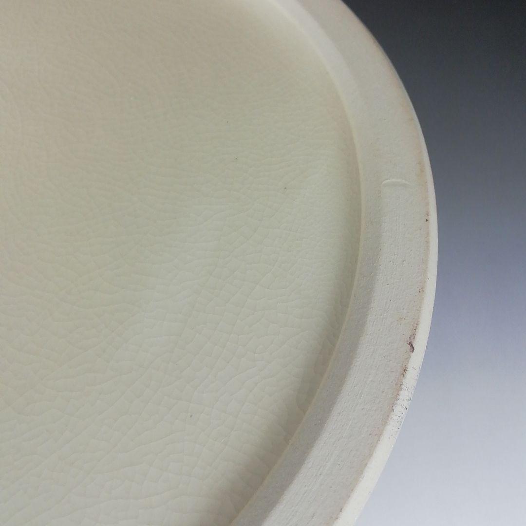 W34 水指 『鼓形』『地紙四季草花』『山岡善昇 造』 共箱 茶道具