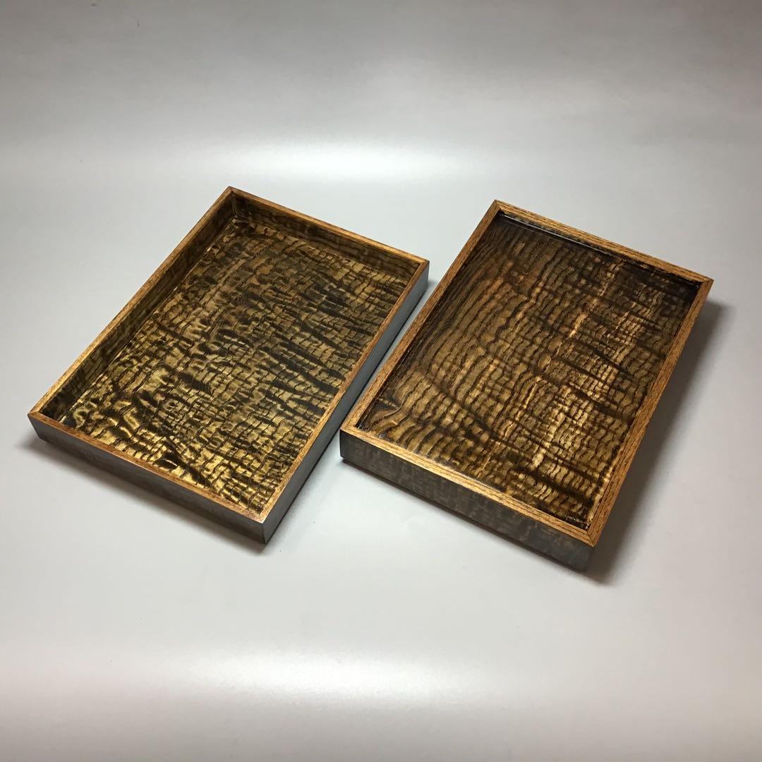 タモ玉斑杢の硯箱　小物入れ　宝石箱　指物仕上げ