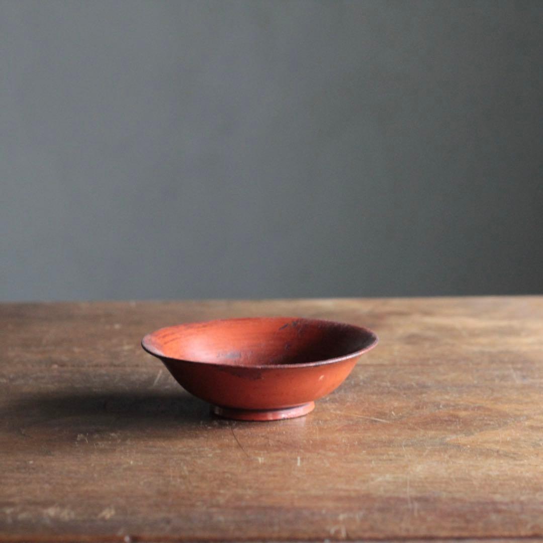 朱塗り 盃 平盃 小椀 酒器 No.3 古美術 古道具 アンティーク