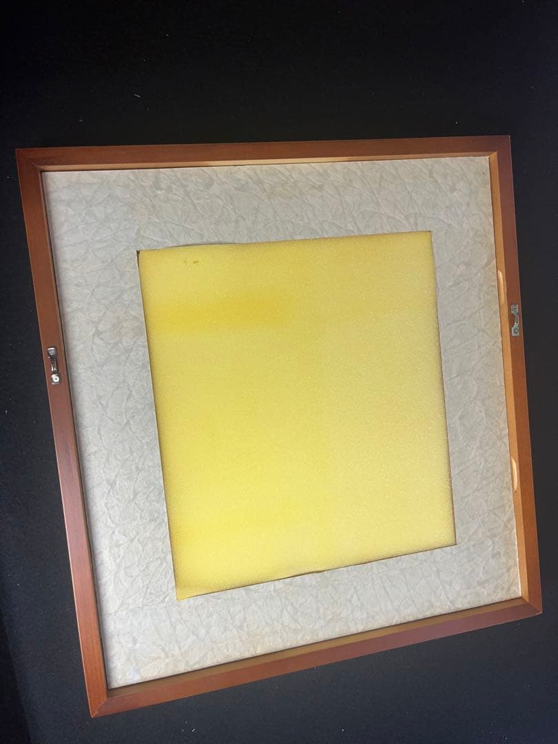 中国画 色紙 額 額縁 美術品 絵画 書道 アンテイーク 画額 在銘 肉筆