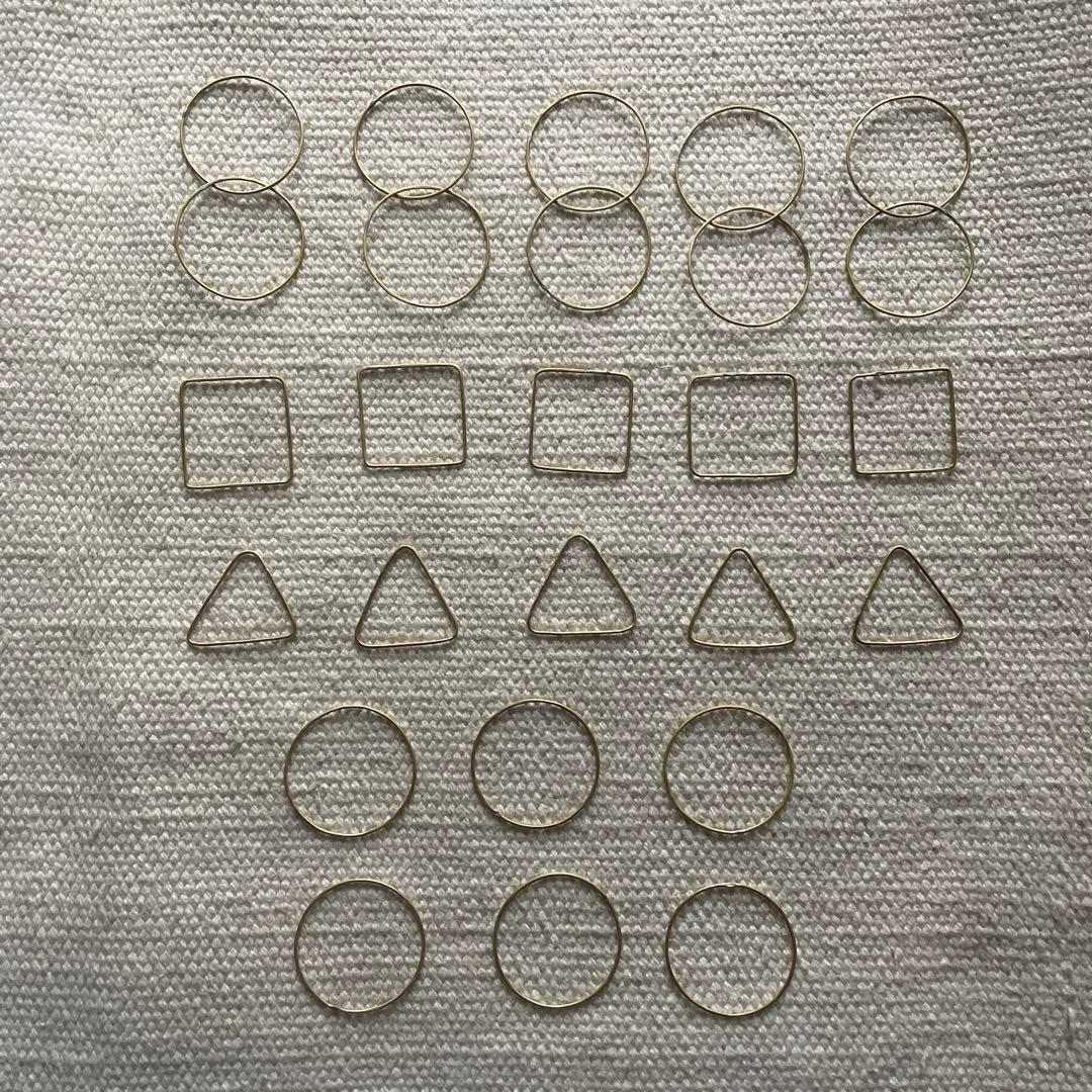 よしよし様専用 ハンドメイド 真鍮 飾り 輪っか リング 4種類 21個 syy