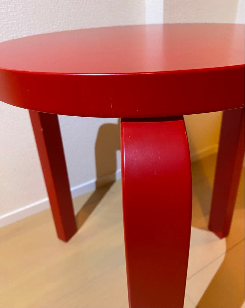 アルテック artek スツール60 赤 ３本脚 80周年