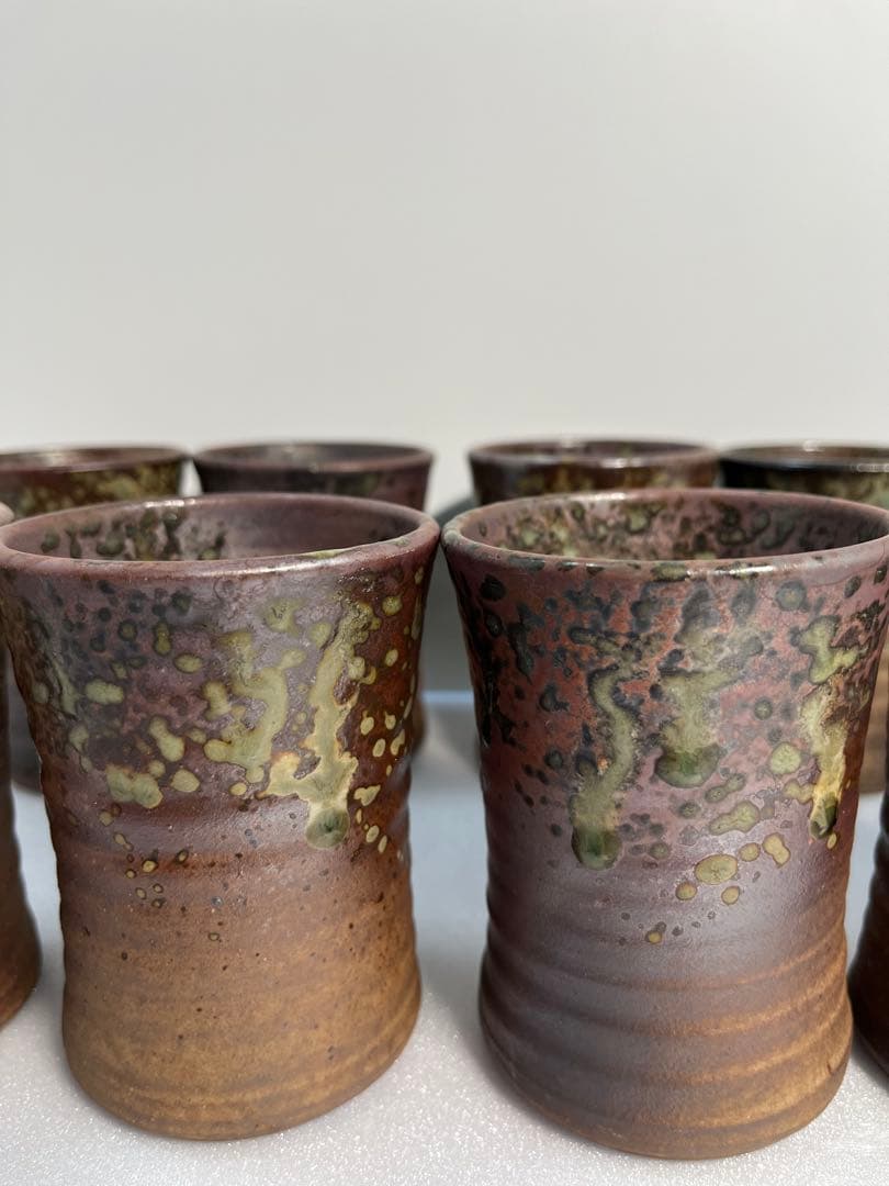 陶器製ビアグラス10個セット