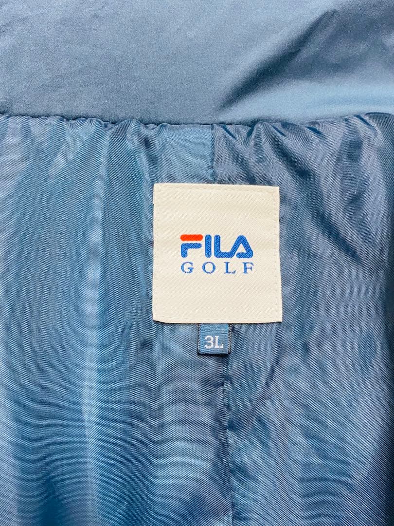 9179.【極美品】FILA GOLF ダウン80% フェイクファー 3Lサイズ