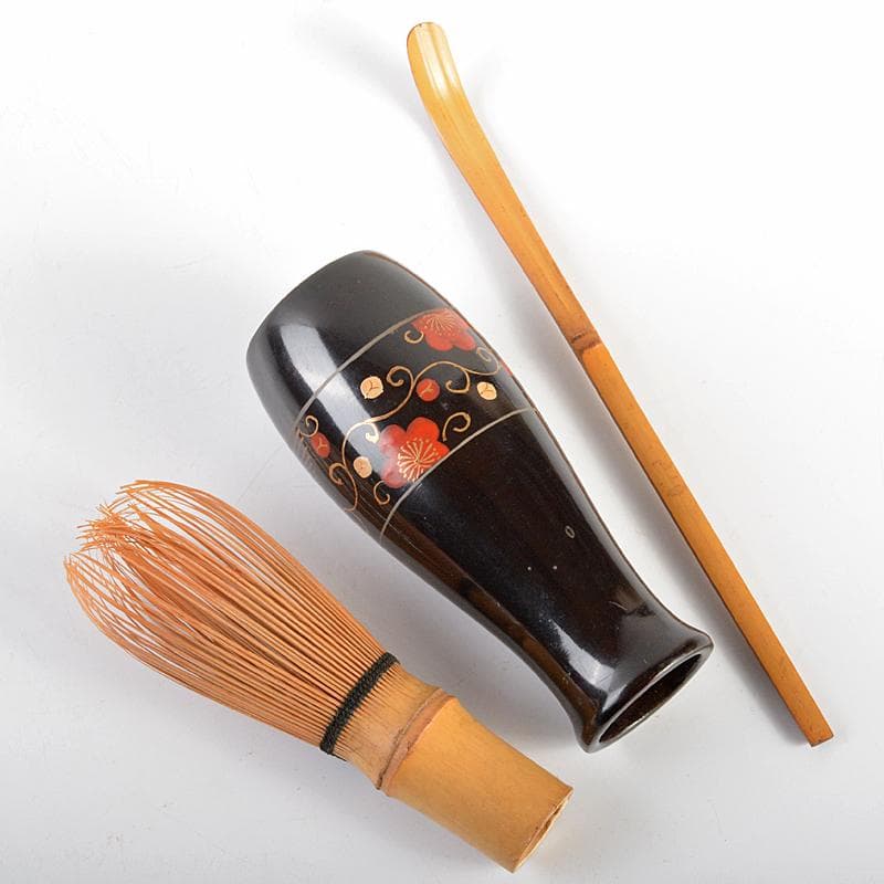 茶道具　利休茶箱　色絵猪文茶碗　振出など　六点　一式　M　R7071