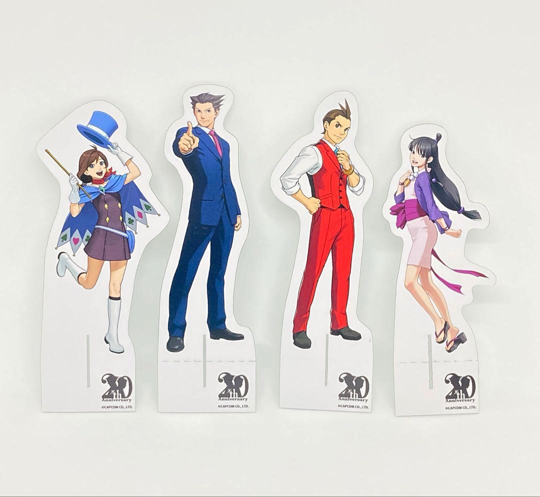 逆転裁判 キャラスタンド 6枚 パセラ カプコンカフェ 龍一 御剣 真宵