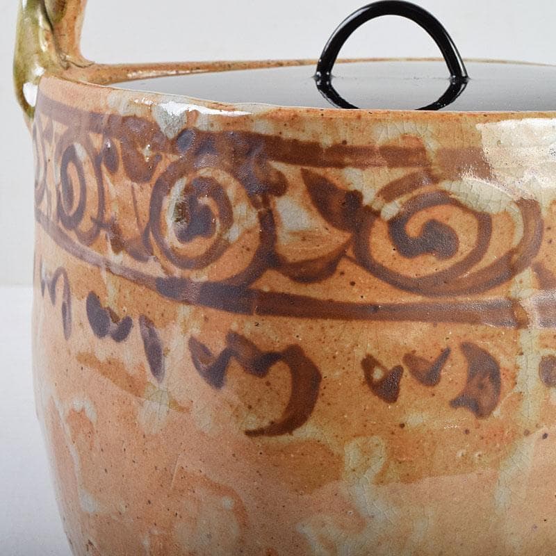 茶道具 御深井焼 手付水指 銘「柳水」 藪内流透月斎極め箱 M R9276B