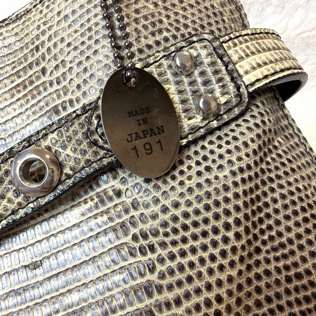 【極美品・JRA認定】リザードレザー ハンドバッグ トカゲ革 日本製 191
