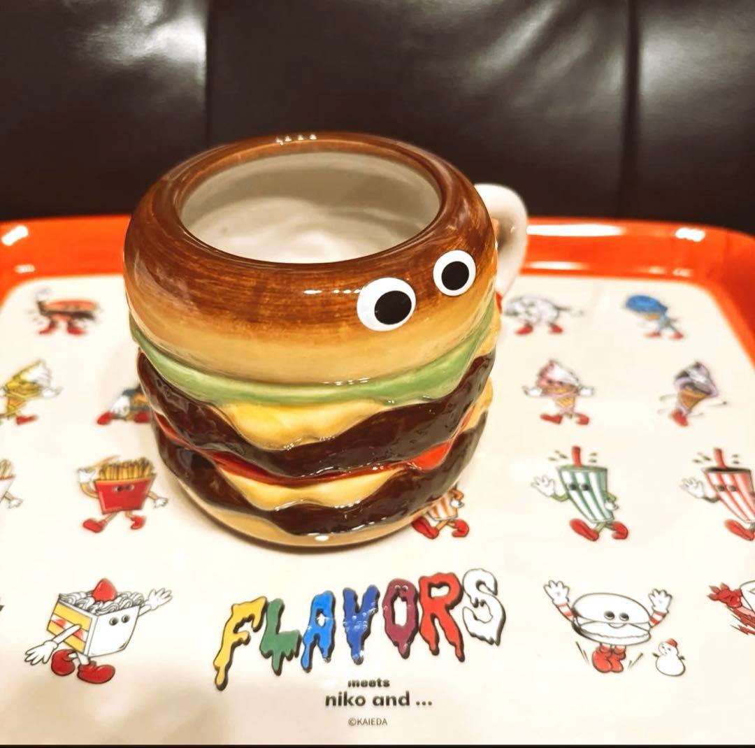 ニコアンド FLAVORS ハンバーガーマグ ドーナツマグ マグカップ2個セット
