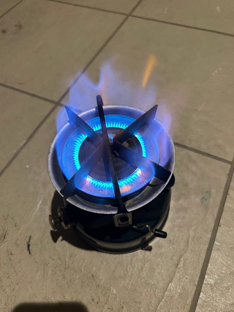 【動作確認済】コールマン508 バーナー　2レバー式　カバー付き