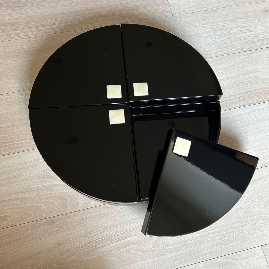 おしゃれな漆の重箱 漆器 工芸品 ベトナム 作家作品 和食器 モダン　ブラック おしゃれな漆の重箱 漆器 工芸品 ベトナム 作家作品 和食器 モダン