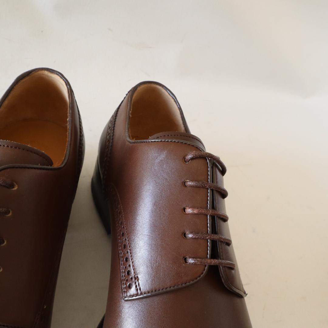 【未使用】BALLY パンチドキャップトゥ レザーシューズ EU6 茶 革靴