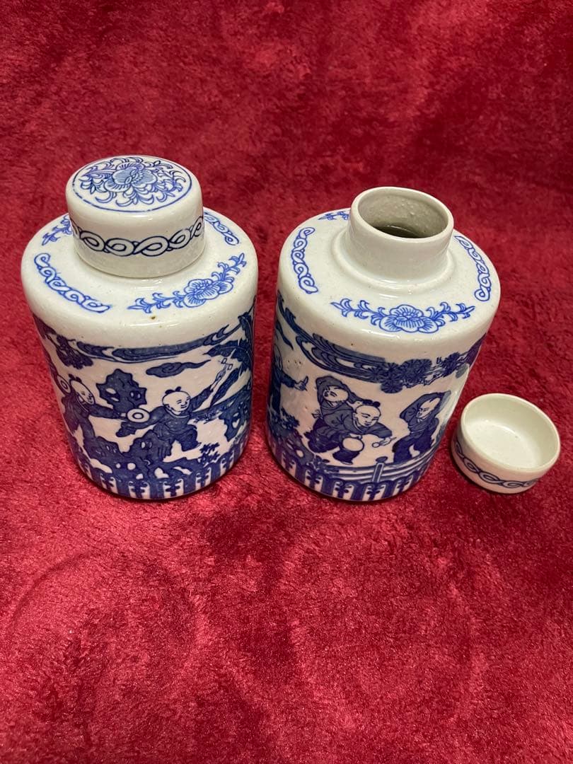 青花瓷瓶2個