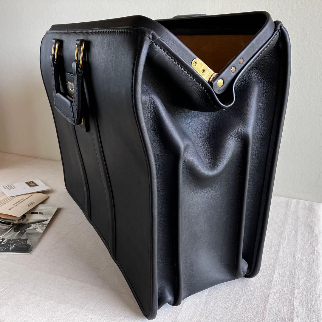 バッグ New Vintage Coach Briefbag Black Leather