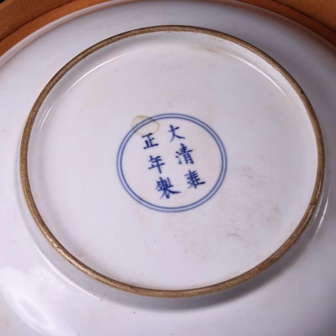 中国古美術・旧蔵粉彩・陶磁器中皿・人物風景絵・置物・純手描き・箱付・文房具・禮品