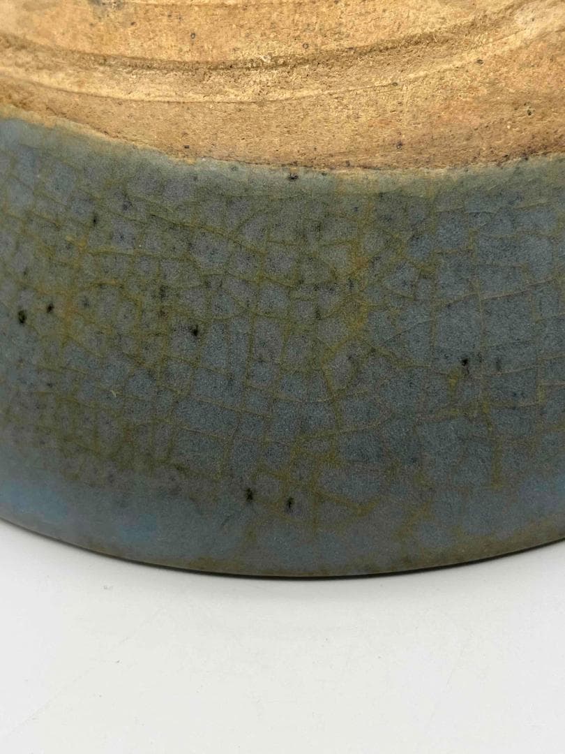 宋から元時代 鈞窯 澱青釉 天青釉茶碗 窯変釉