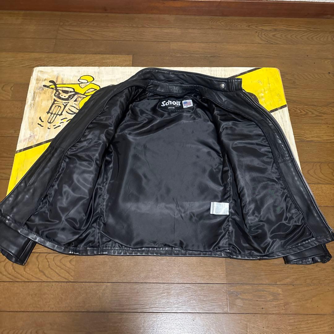 超美品‼️最新型schott641 38インチ ライダースインナーボア付