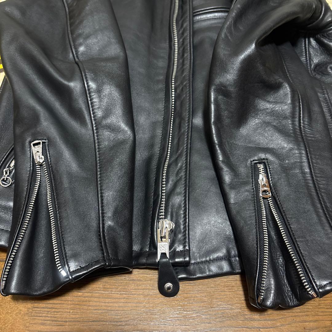 超美品‼️最新型schott641 38インチ ライダースインナーボア付