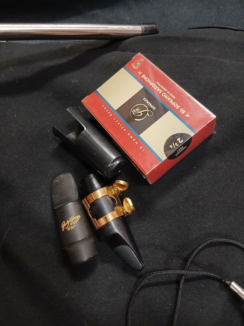 カーブド　ソプラノサックス　アンティークブロンズ　無銘　美品