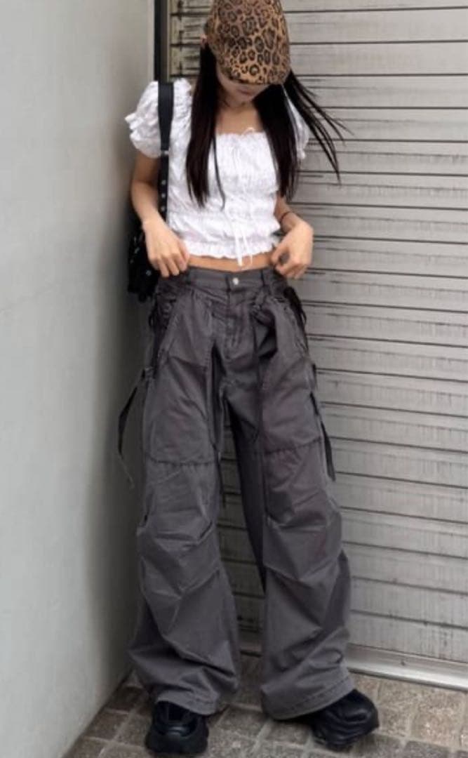 SLY TUCK WIDE WOVEN パンツ