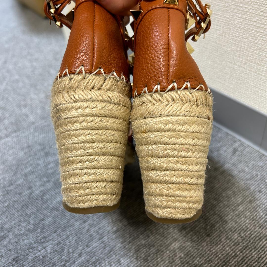 ヴァレンティノ　ロックスタッズ　エスパドリーユ　ウェッジソール　サンダル