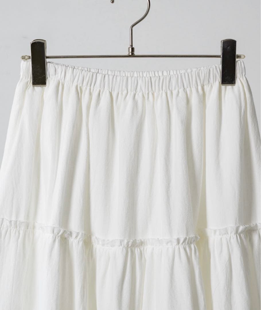 frill midi flared skirt / フリルボリュームスカート