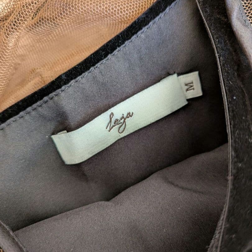 Lejaアシンメトリーティアードフリル3WAYベロアIラインドレスワンピース M