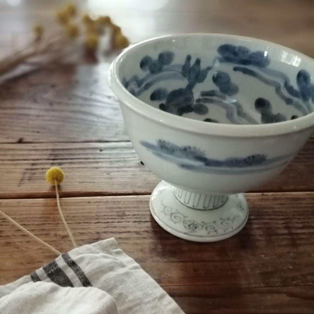 古伊万里 染付 金魚図盃洗 - メルカリ