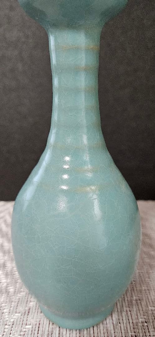 中国古美術 中国古陶磁器【倣 宋時代 民国期頃 汝窯 輪花