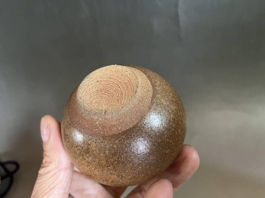 茶入れ□文琳型 糸切り高台 仕覆 桐共箱付 茶